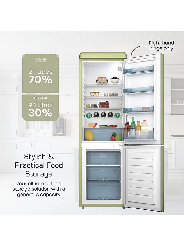 Swan SR11020GNE Retro Style Fridge Freezer - Green - Image 3